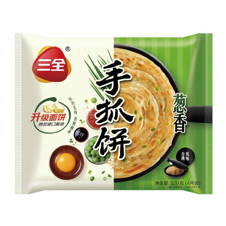SQ Spring Onion Flavour Pancake 320g 三全 葱香手抓饼