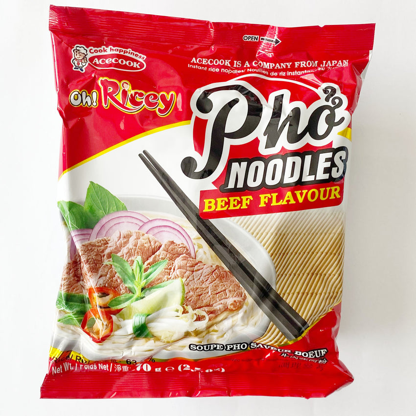 Acecook Oh! Ricey Instant Pho Noodles Beef Flavour 70g Acecook 越南河粉牛肉味