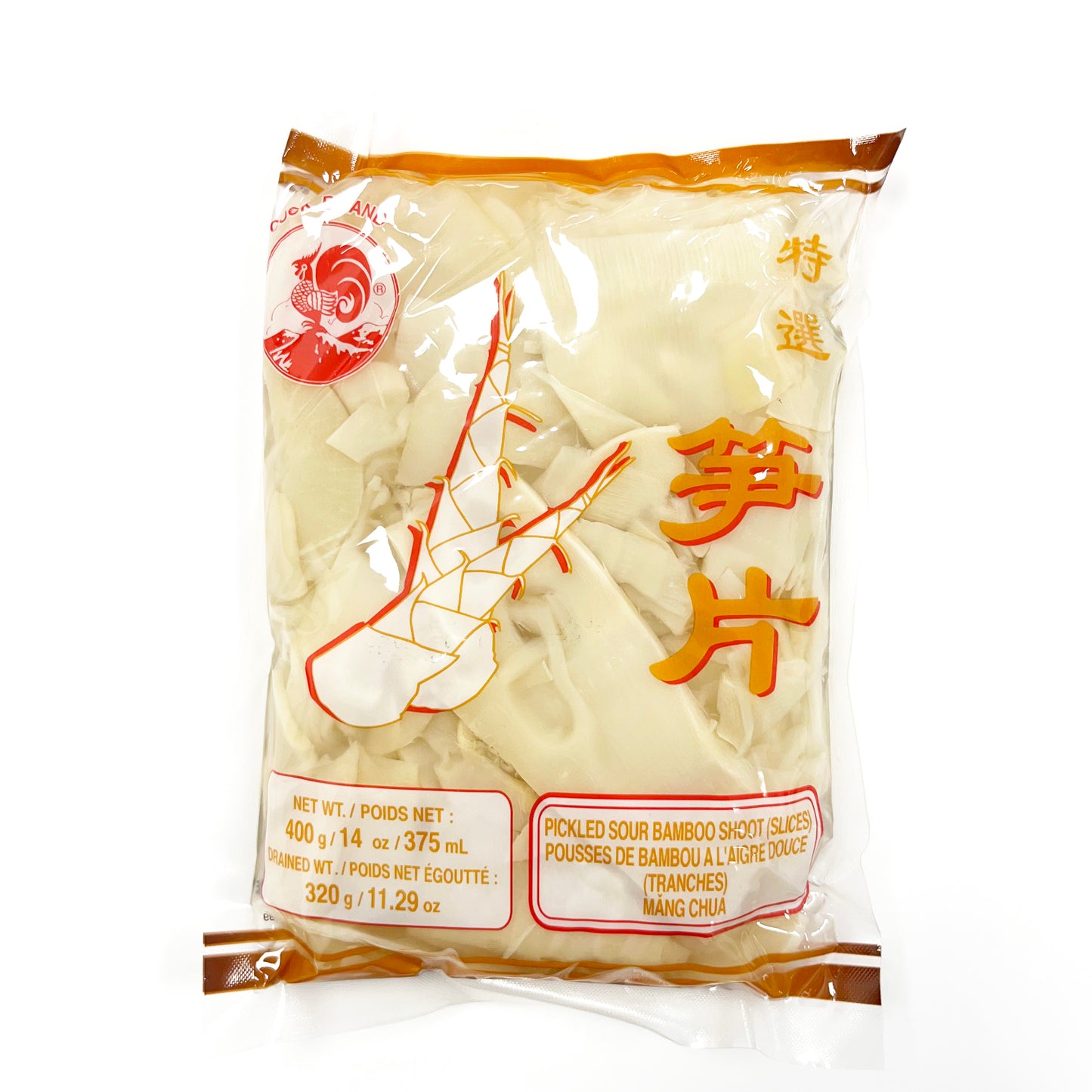 Cock Sour Bamboo Shoot Slice 400g 雄鸡 酸笋片