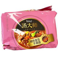 KSF TDS Instant Noodles Artificial Beef 595g 康师傅 汤大师 精炖番茄牛腩面 5连包