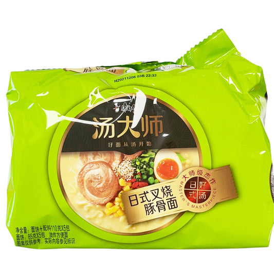 KSF TDS Instant Noodles Roast Artificial Pork 550g 康师傅 汤大师 日式叉烧豚骨面 5连包