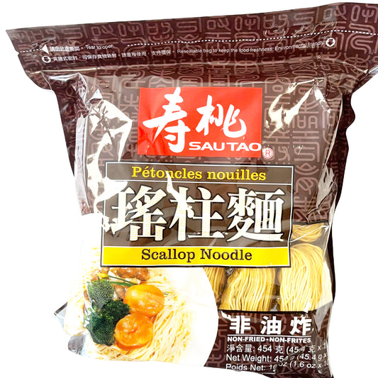 [促銷] 壽桃牌 瑤柱麵 454g ST Scallop Noodles - Thin