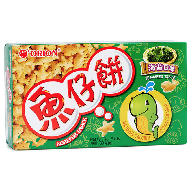 Orion Korepab Snack Seaweed 33g 好丽友 鱼仔饼海苔味
