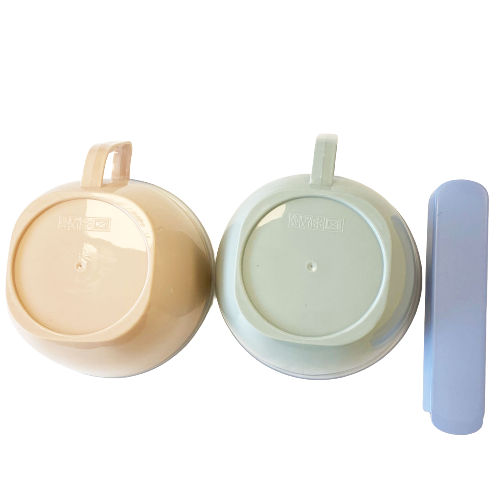 Green / Pink Stainless Steel Bowl with Cover (Free Spoon and Chopsticks) 1.2L 绿色/粉色不锈钢泡面碗套装 （附赠不锈钢筷子勺子）