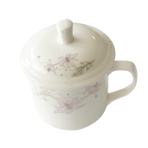 300cc Tea Cup With Lid Pink 茶杯带盖 粉色 每个