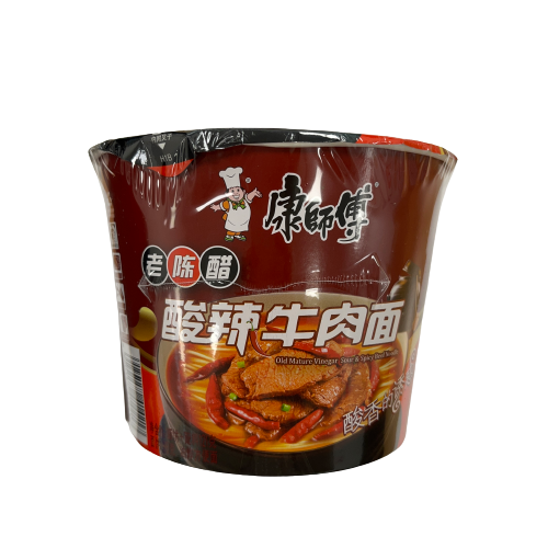 KSF Hot & Sour Artificial Beef Cup Noodle 122g 康师傅 酸辣牛肉桶面 122g