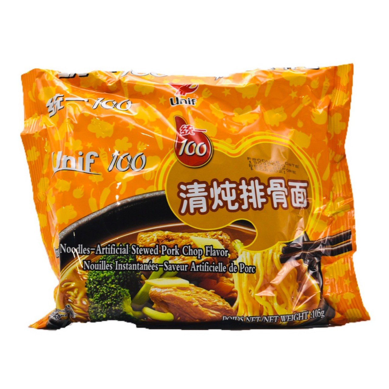 Uni Noodles ( Bag ) - Stewed Pork Chop 105g 统一 袋装 清炖排骨面