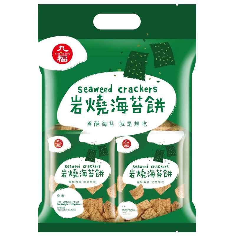 NC Seaweed Crackers 8x25g 九福 岩烧海苔饼