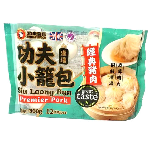 Kung Fu Frozen Pork Siu Loong Bun 300g 功夫 灌汤小笼包 经典猪肉