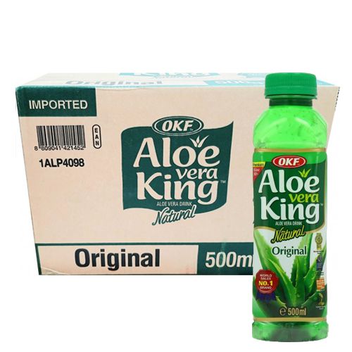【箱價】OKF Aloe Vera King - Original BOX 500mlx20 OKF 芦荟水 每箱20瓶
